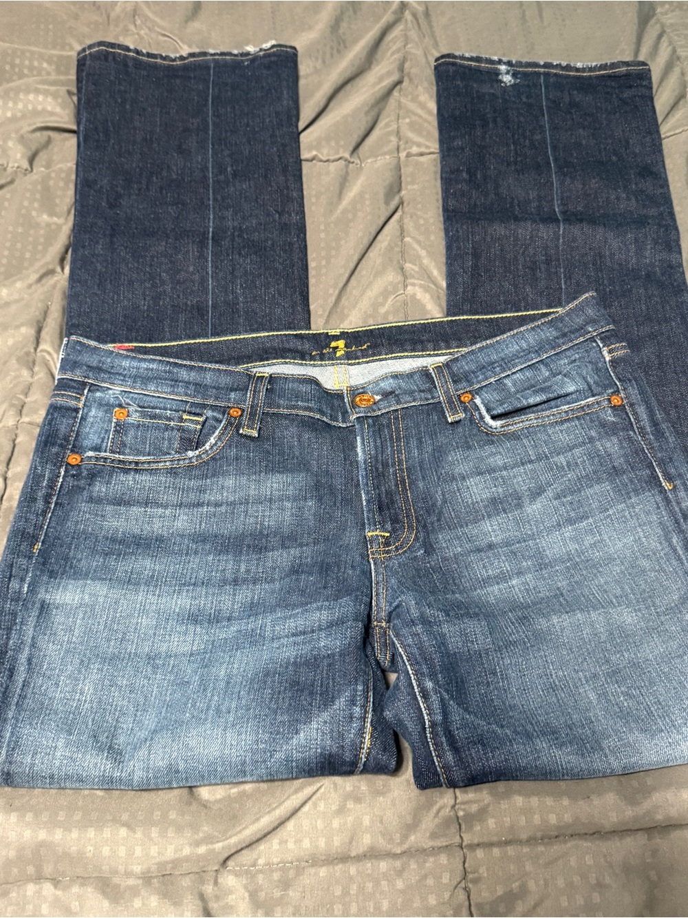 7 For All Mankind Women's Bootcut? Blue Denim Jeans 5-Pocket Size 31